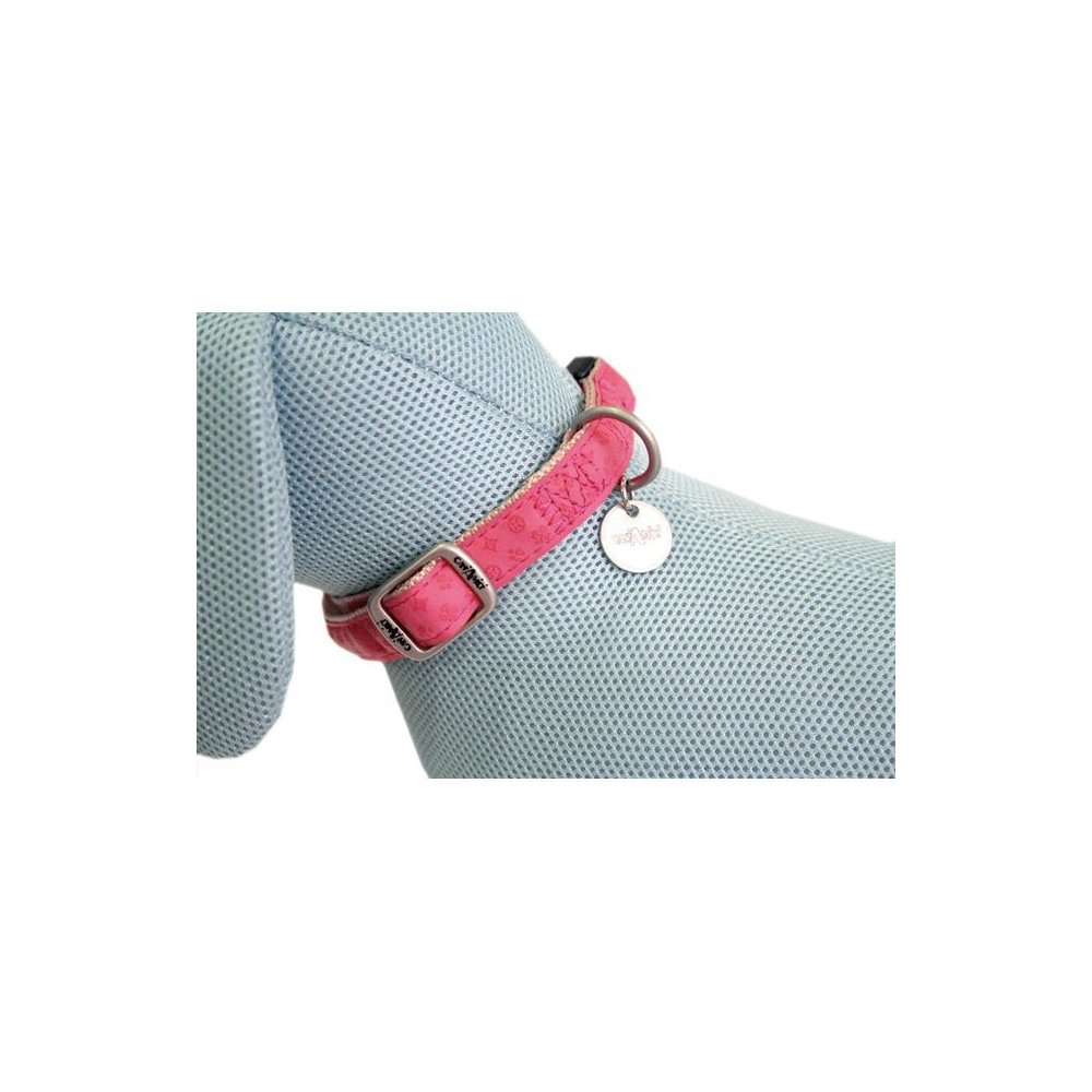 CROCI COLLARE MYLORD SIMILPELLE REGOLABILE ROSA 15MMx26/40CM (REF. C5079299)