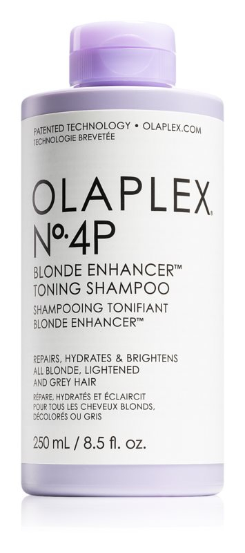 Olaplex N°4P Blond Enhancer Shampoo viola Ricostituente tonificante per toni gialli 250 mL