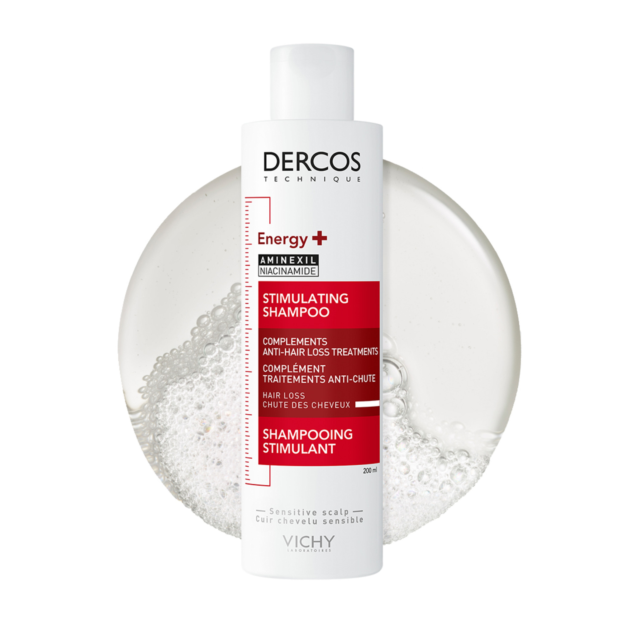 Vichy Dercos Shampoo stimolante Energy+ trattamento complementare anti-caduta 390 ml
