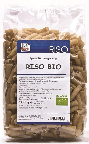 La Finestra sul Cielo Maccheroncini Rigati Di Riso 500 g