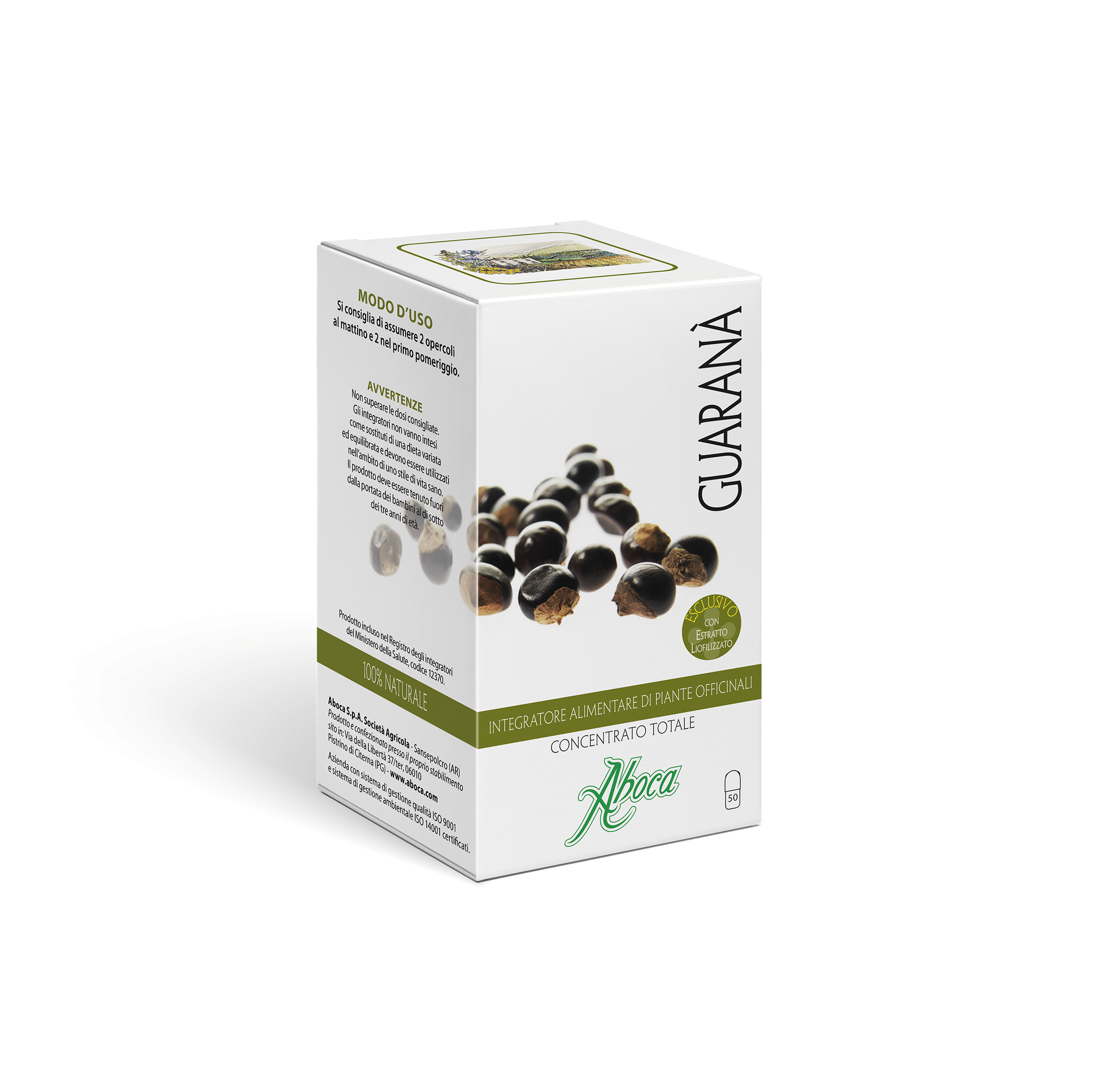 Aboca Guaranà Concentrato Totale Integratore Acceletarore Metabolismo 50 Opercoli