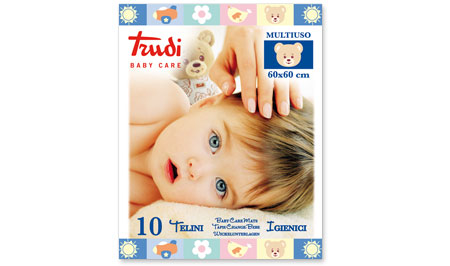 Trudi Baby Care Telino Igienico Multiuso 60x60 cm 10 Pezzi