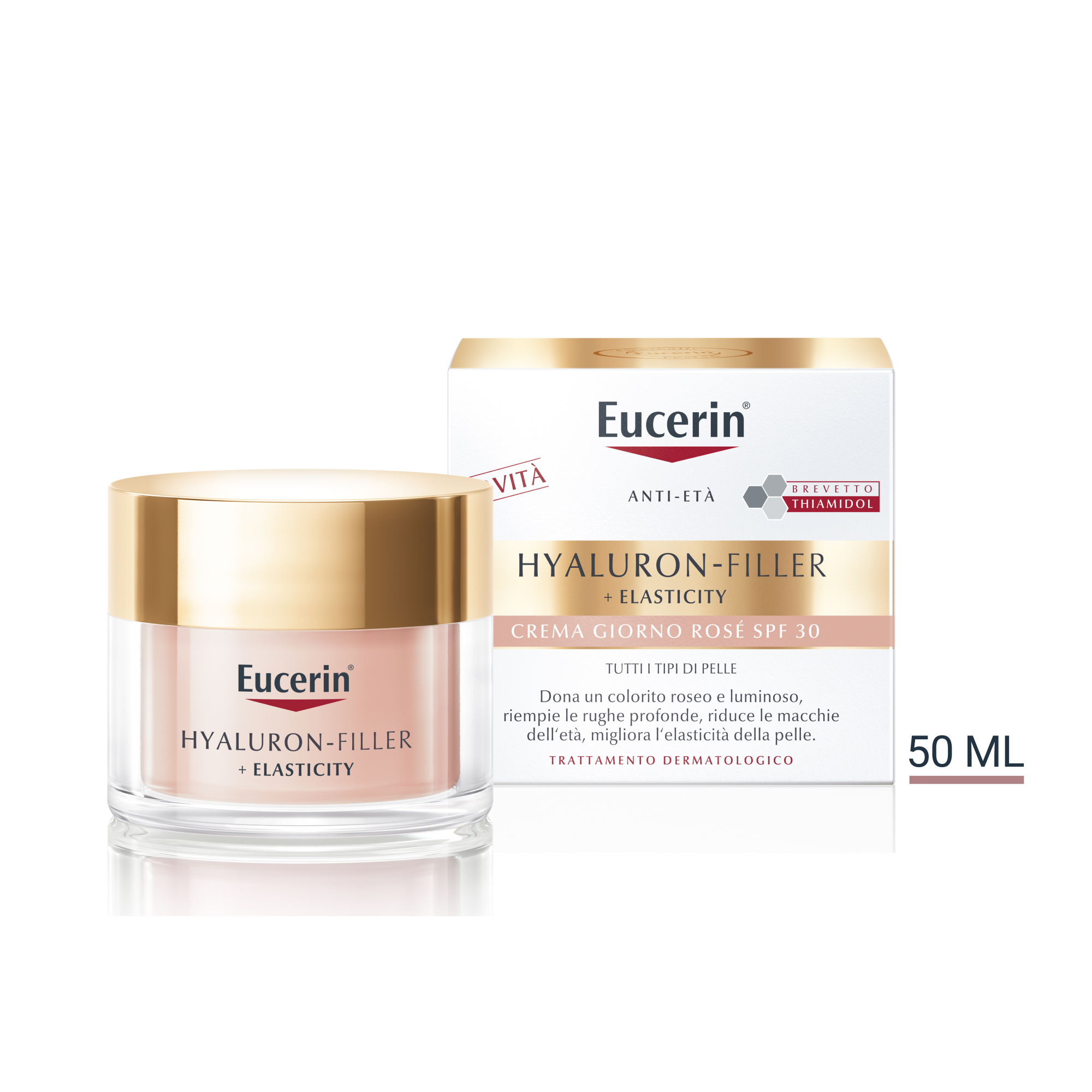 EUCERIN HYALURON - FILLER + ELASTICITY -  CREMA GIORNO ROSE SPF 30