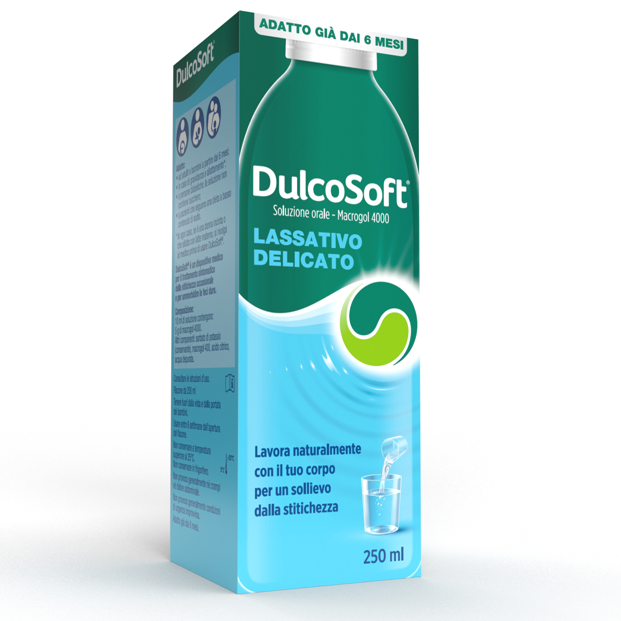 Dulcosoft Soluzione Orale 250 ml - Dispositivo Medico Ad Azione Lassativa Delicata