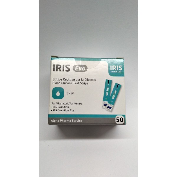 Iris Evo Strisce Per Misurazione Glicemia 50 Pezzi