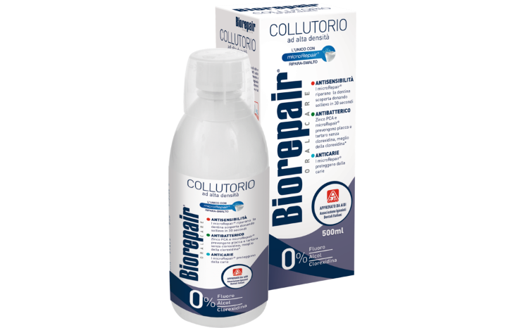 Biorepair Collutorio 3 in 1 - Antibatterico, antisensibilità ed anticarie - 500 ml