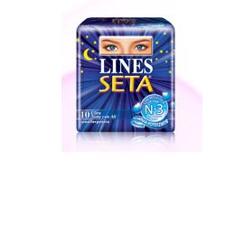 Lines Seta Ultra Notte Assorbenti Con Ali 20 Pezzi