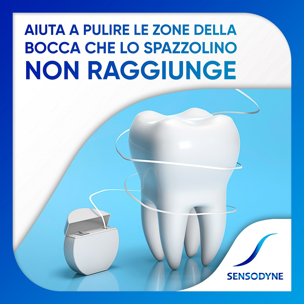 Sensodyne Filo Interdentale Cerato con Fluoro Gusto Menta Fresca 30m