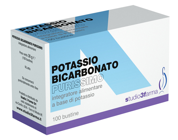 Studio 3 Farma Potassio Bicarbonato Integratore 100 Bustine