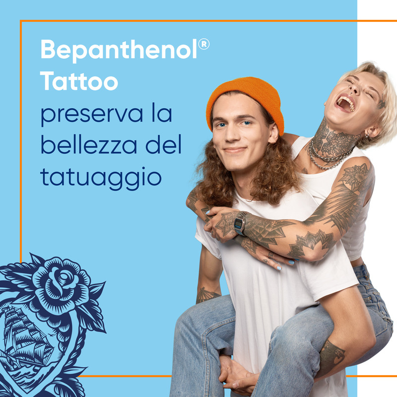 Bepanthenol Tattoo Detergente Delicato per Tatuaggio, con Pantenolo, Protegge, Idrata e Rigenera la Pelle con Tatuaggi, 200ml