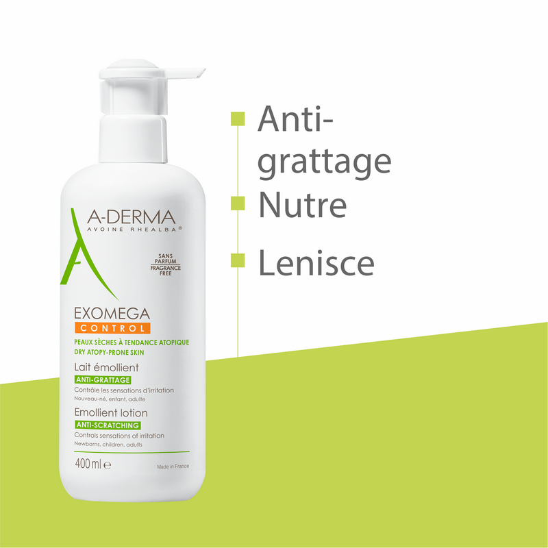 A-DERMA EXOMEGA CONTROL Latte Emolliente Anti Grattage 400mL