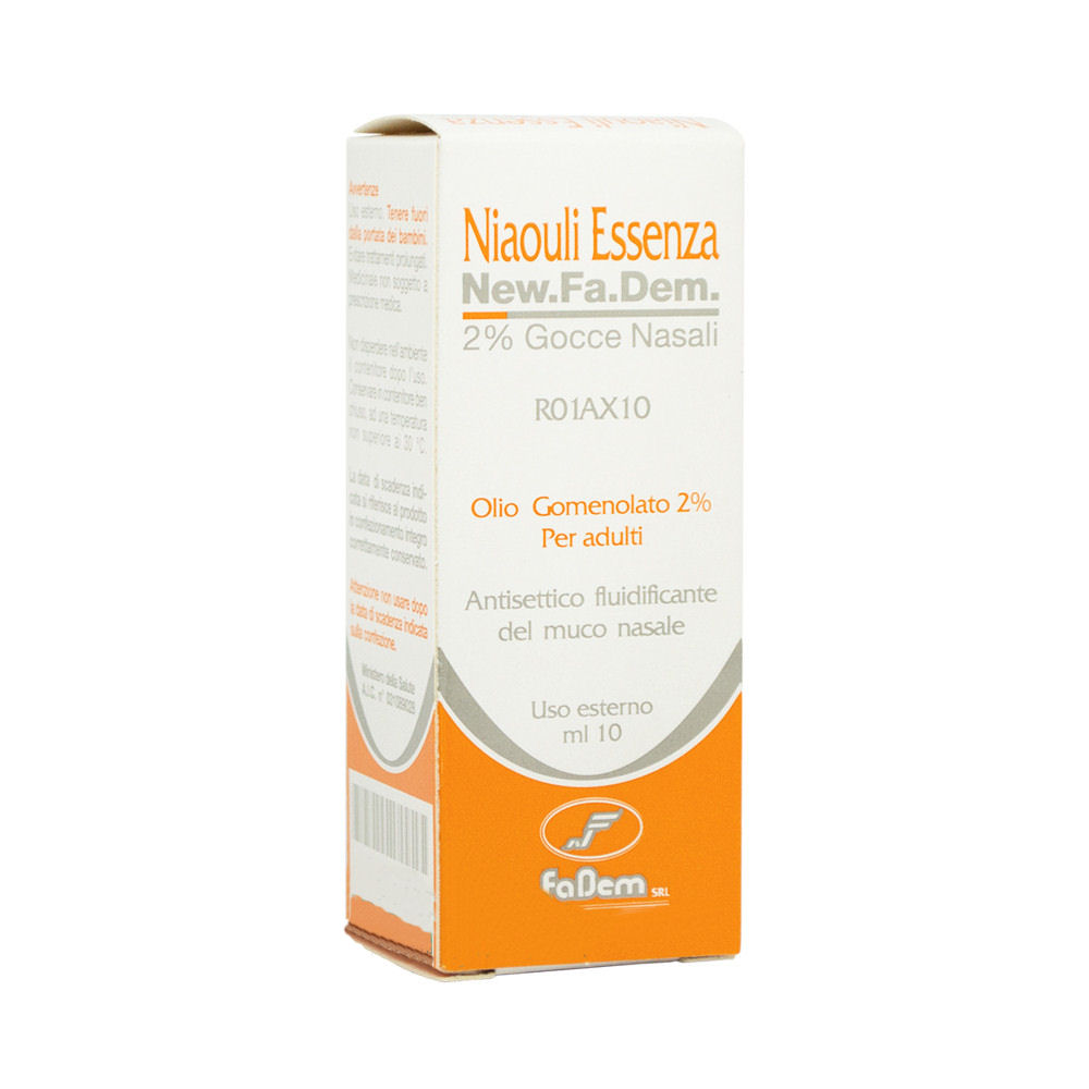 New Fa Dem Gomenolato Niaouli Essenza 2% Gocce Nasali 10 Ml
