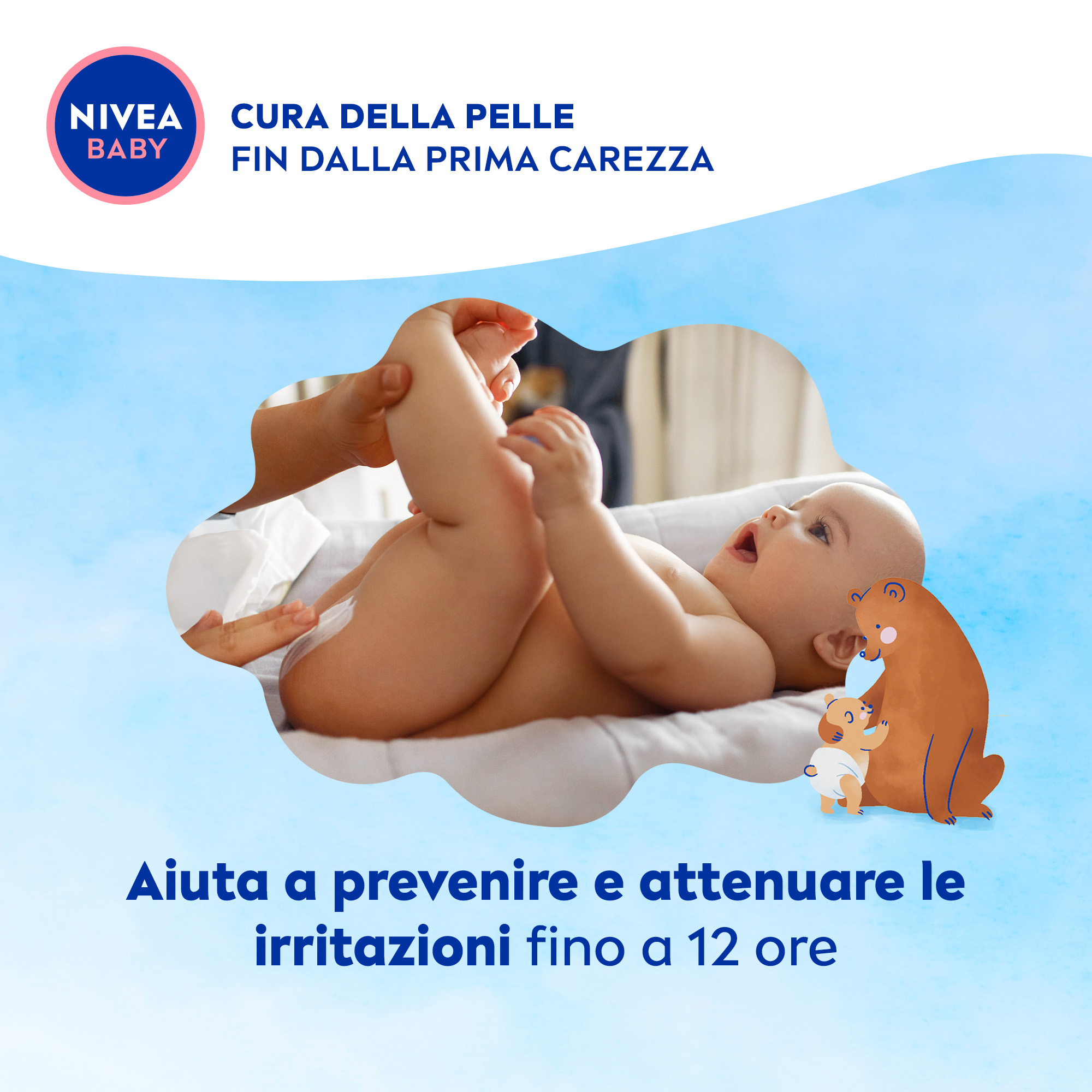 Nivea Baby Cambio Pannolino Pasta Protettiva 100 ml, Crema cambio pannolino lenitiva ed emolliente