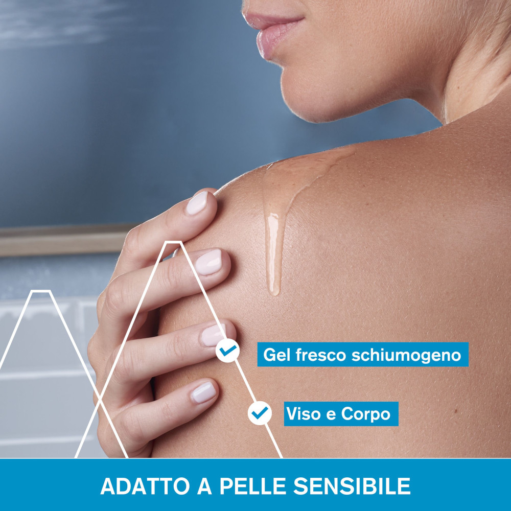 Uriage Gel detergente dermatologico extra-ricco per viso e corpo ideale per pelle sensibile  1lt