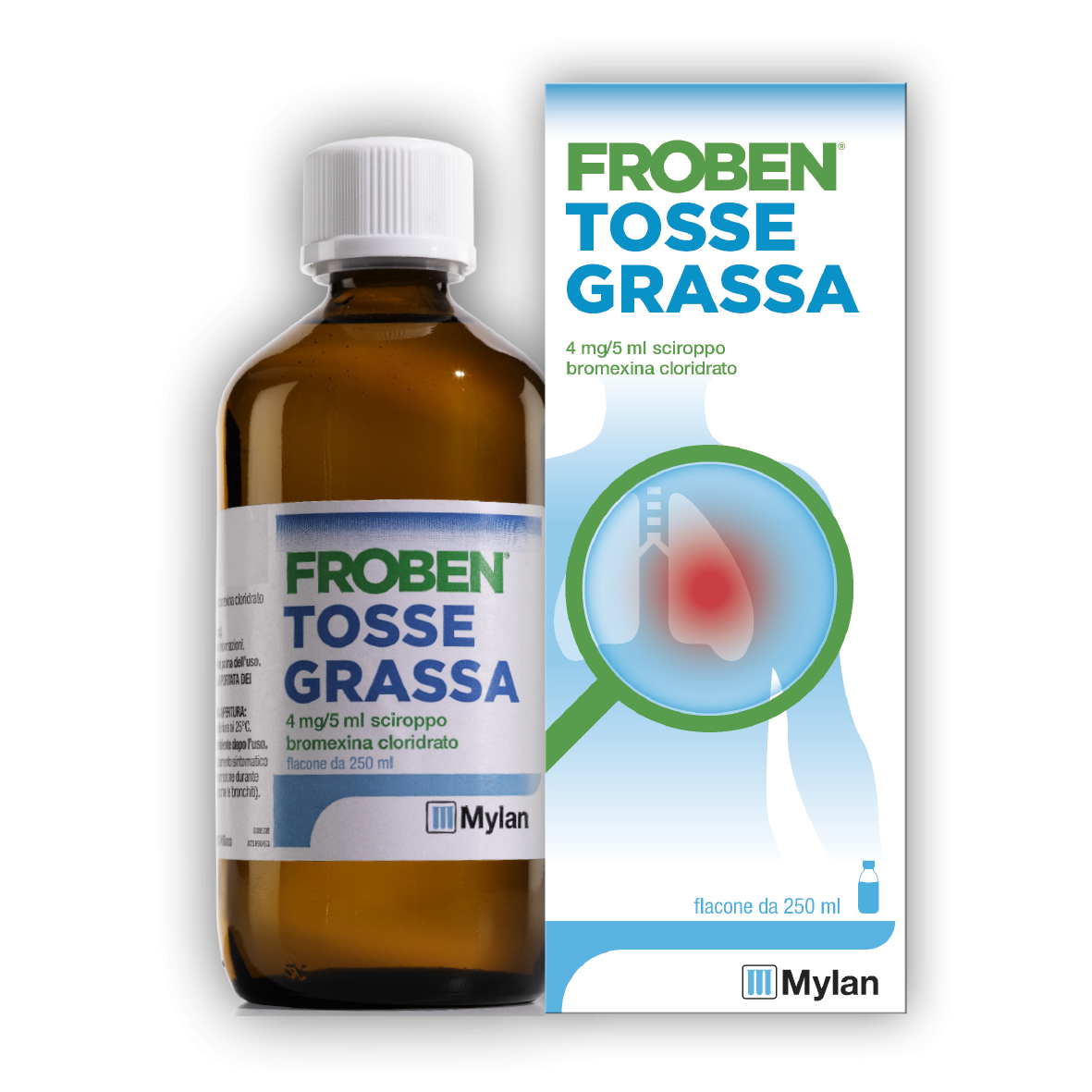 Froben Tosse Grassa Sciroppo 4 mg/5 ml Bromexina 250 ml 