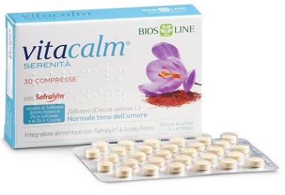VitaCalm Serenità Con Safralyin Integratore Tono dell'Umore 30 Compresse