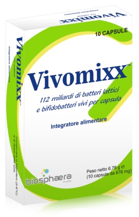 Vivomixx 112 miliardi di batteri lattici e bifidobatteri vivi per capsula Integratore Alimentare equilibrio intestinale 10 capsule 