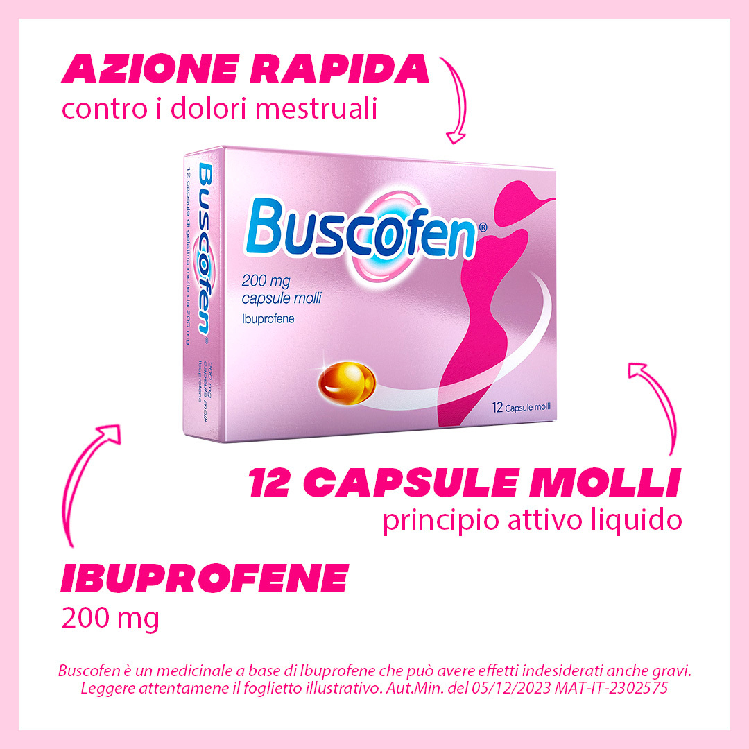Buscofen - 12 capsule molli - 200 mg