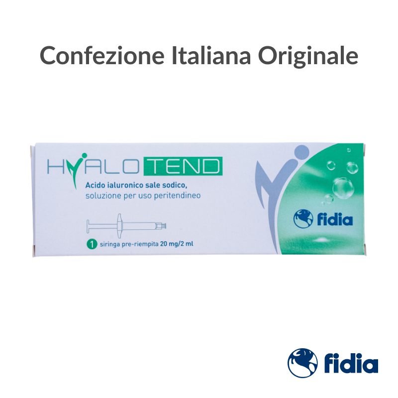 HYALOTEND - Siringa di acido ialuronico - 1 Pezzi - 20mg/2ml - Confezione Italiana Originale
