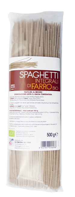 SPAGHETTI INTEGRALI DI FARRO BIO 500 G