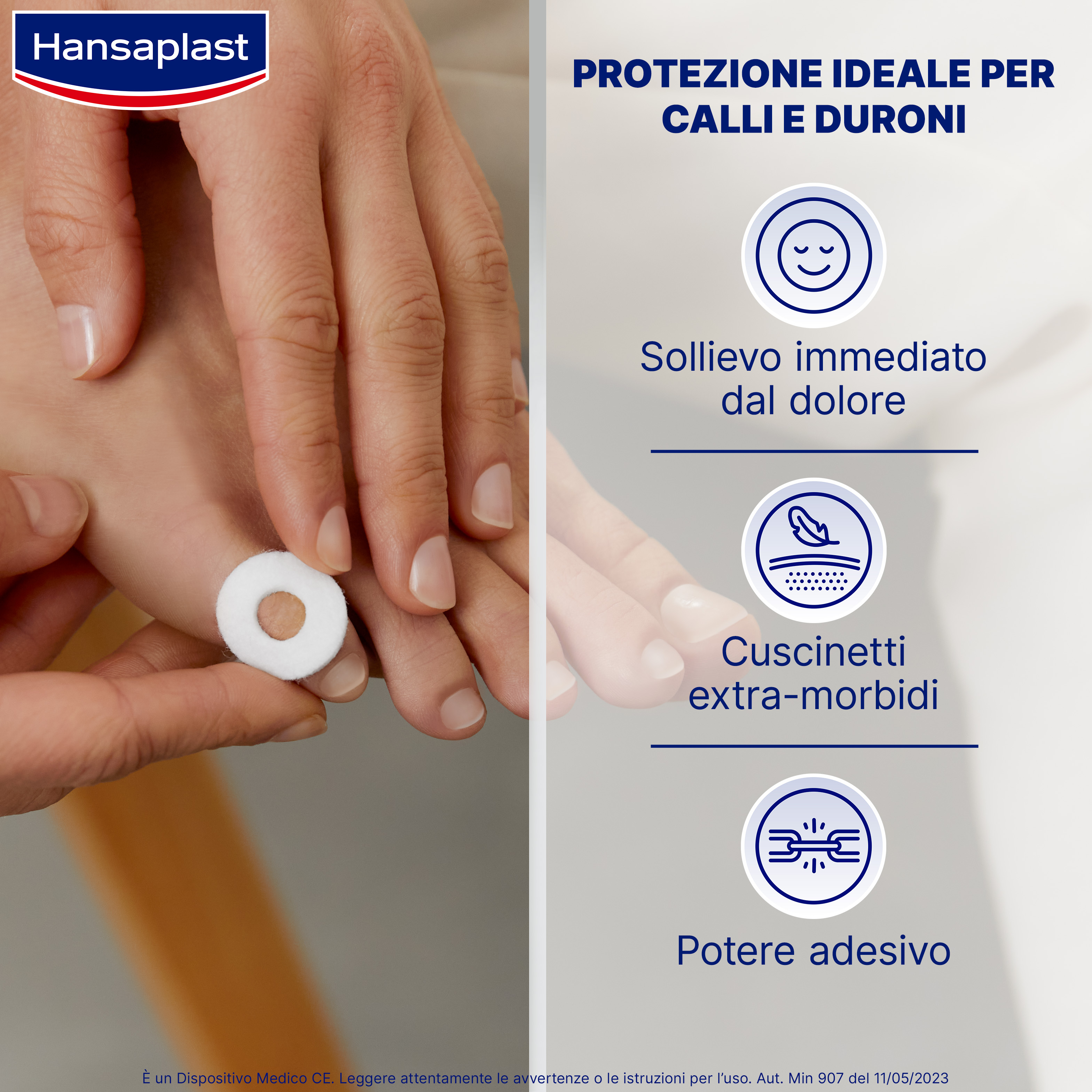 Hansaplast Cerotti Paracalli Piedi Piccoli, Cerotti calli piedi autoadesivi e callifughi, 20 pezzi