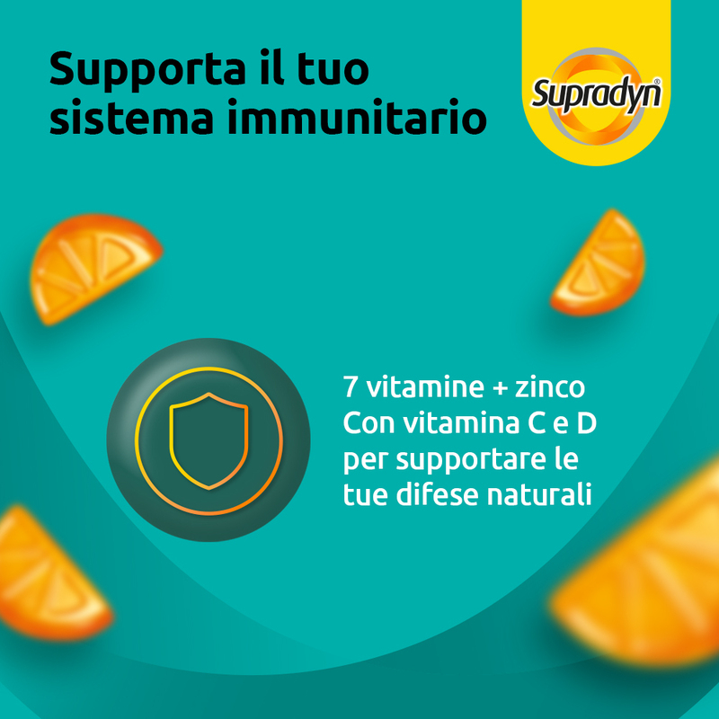 Supradyn Difese Gummy Integratore Multivitaminico con Vitamina C, D e Zinco per Difese Immunitarie degli adulti, Gusto Arancia, 60 Caramelle Gommose
