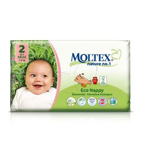 Moltex Pannolini Ecologici 2 Mini 3-6 kg 42 Pezzi