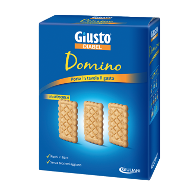 Giusto Diabel Domino Biscotti alla Nocciola Per Diabetici 150 g