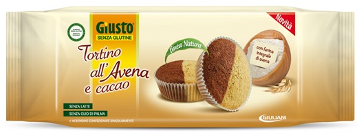 Giusto Tortino Di Avena E Cacao Senza Glutine 180 g