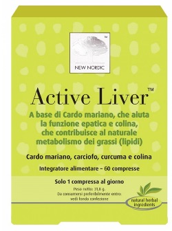 New Nordic ACTIVE LIVER Integratore Cardo Mariano Fegato 60 Compresse