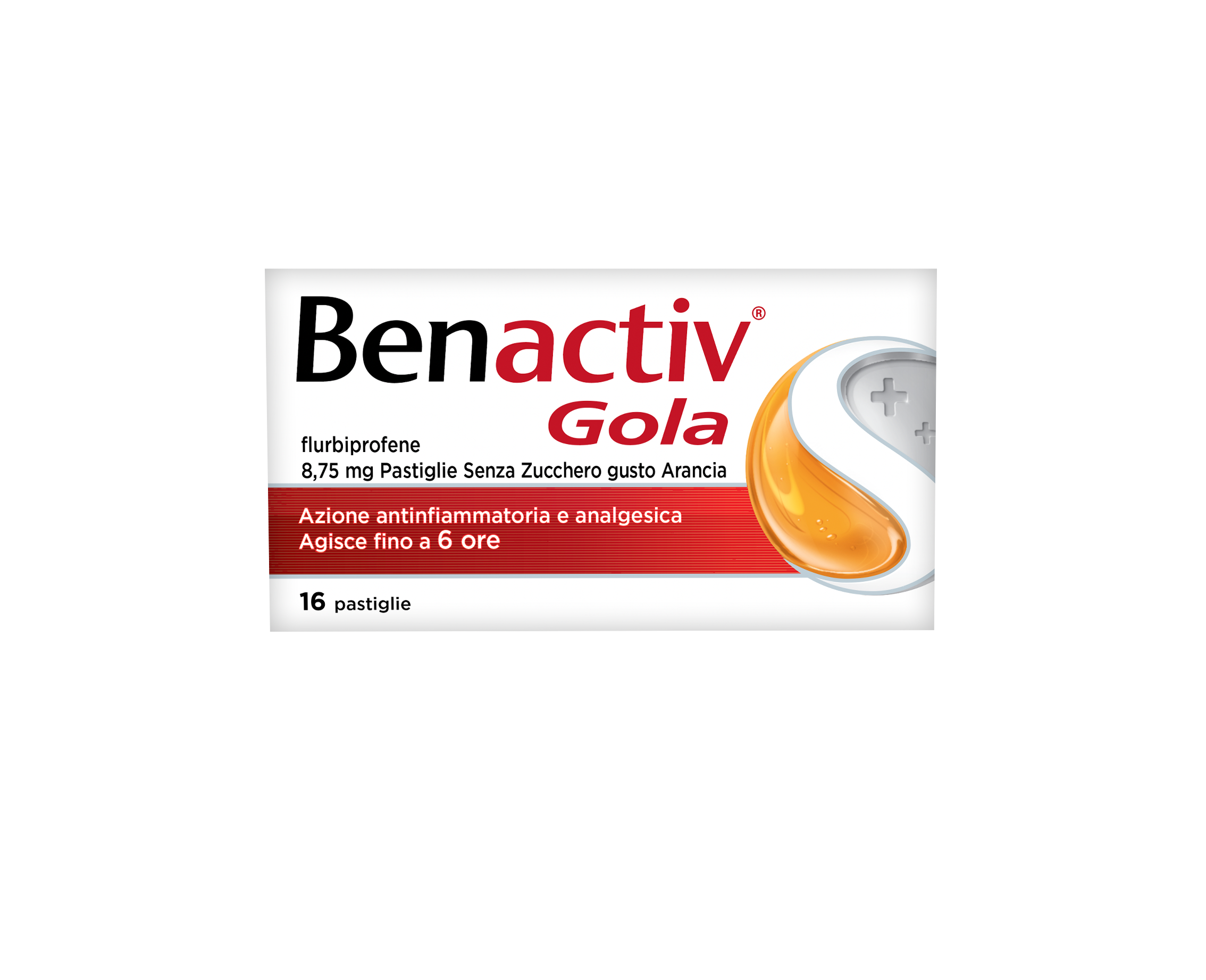 Benactiv Gola - Senza zucchero - Gusto arancia - 16 pastiglie | Farmasave.it Benactiv Gola - Senza zucchero - Gusto arancia - 16 pastiglie | Farmasave.it