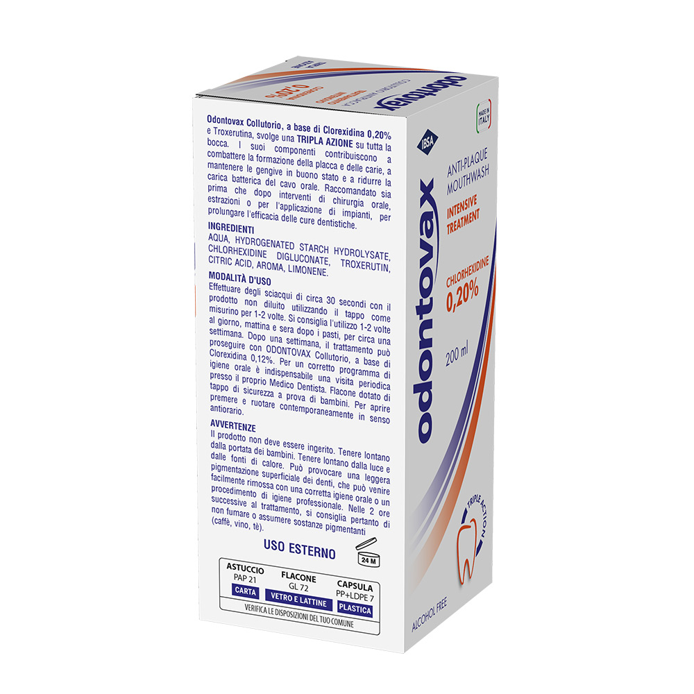 Odontovax Collutorio Clorexidina 0,20% Antiplacca 200 ml