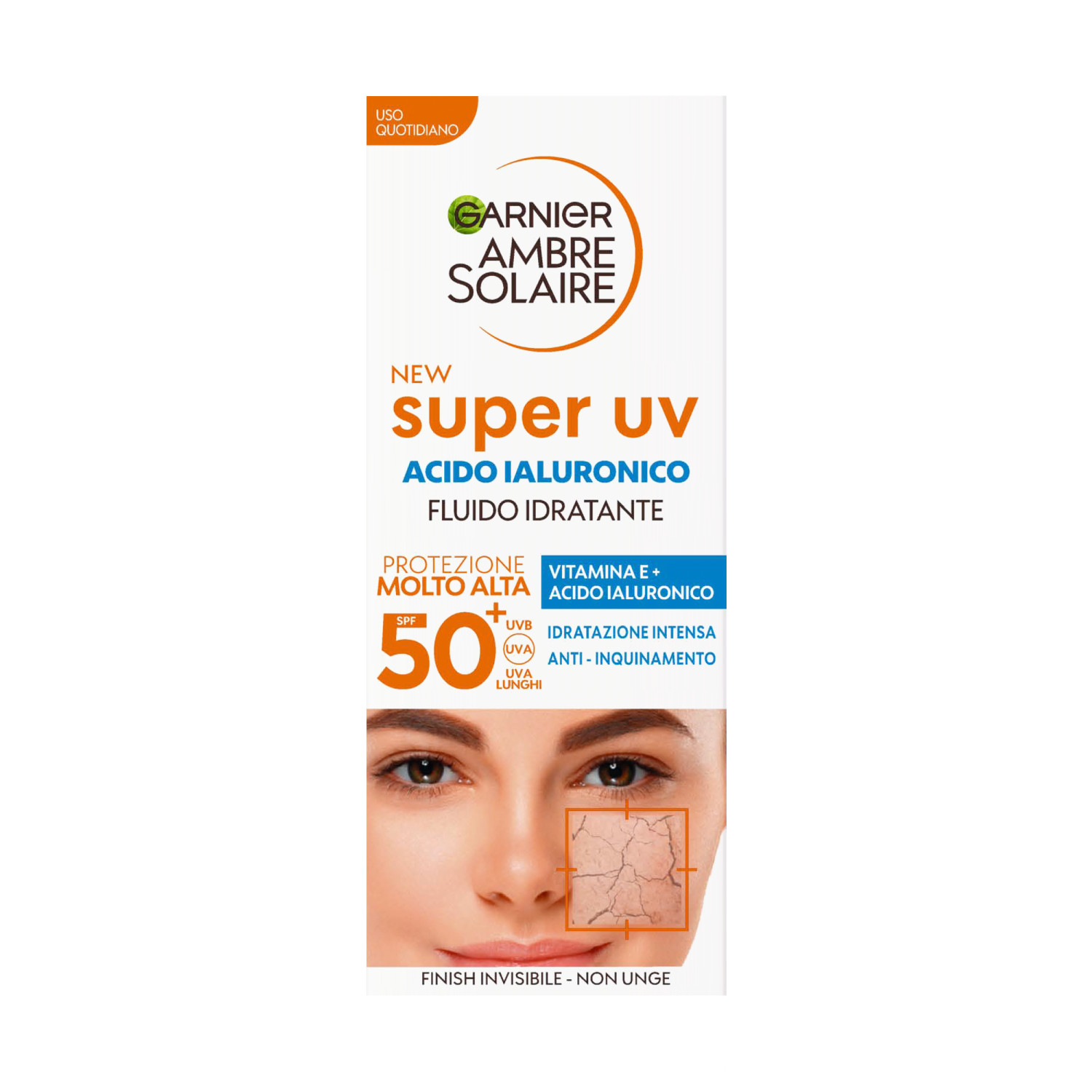 GARNIER AMBRE SOLAIR AS FLUIDO VISO IDRATANTE SUPER UV SPF 50+ 50ML
