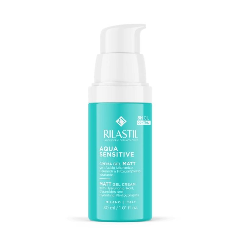 Rilastil Aqua Sensitive - Crema Gel Matt Con Acido Ialuronico 30 ml