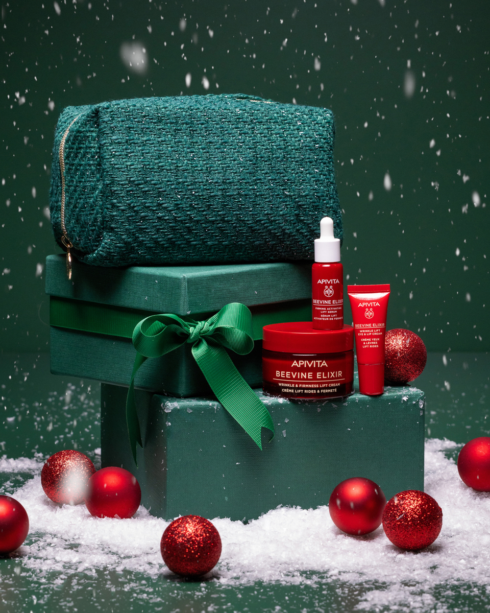 Apivita Beevine Elixir Cofanetto Regalo - Crema Leggera 50 ml + Siero 10 ml + Crema Contorno Occhi 5 ml