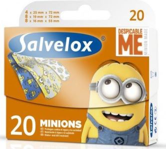 Salvelox Minions Cerotti per Bambini Formati Assortiti 20 Pezzi