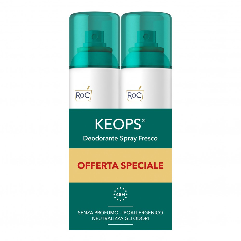 RoC KEOPS Deodorante Spray Fresco 48h 2 x 100mL