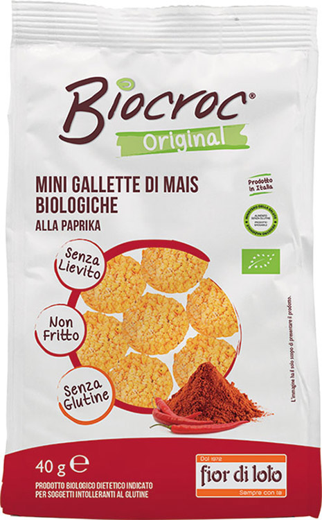 Fior Di Loto BioCroc Mini Gallette Mais Al Gusto Di Paprika 40g