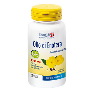 LongLife Olio di Enotera Bio 1300 mg Integratore Trofismo della Pelle 50 Perle