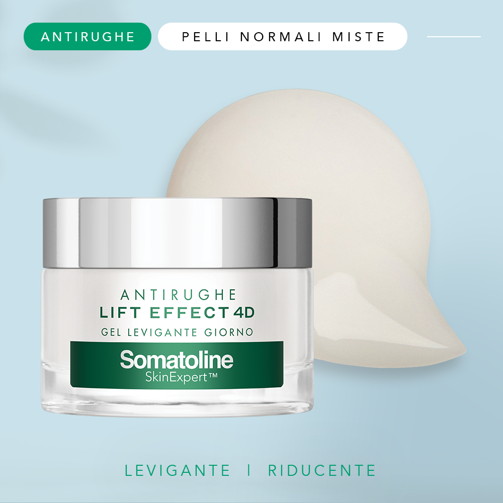 Somatoline SkinExpert, Lift Effect 4D Crema Giorno Gel Filler Antirughe, Trattamento Viso   Anti-età,  Acido Ialuronico   50ml