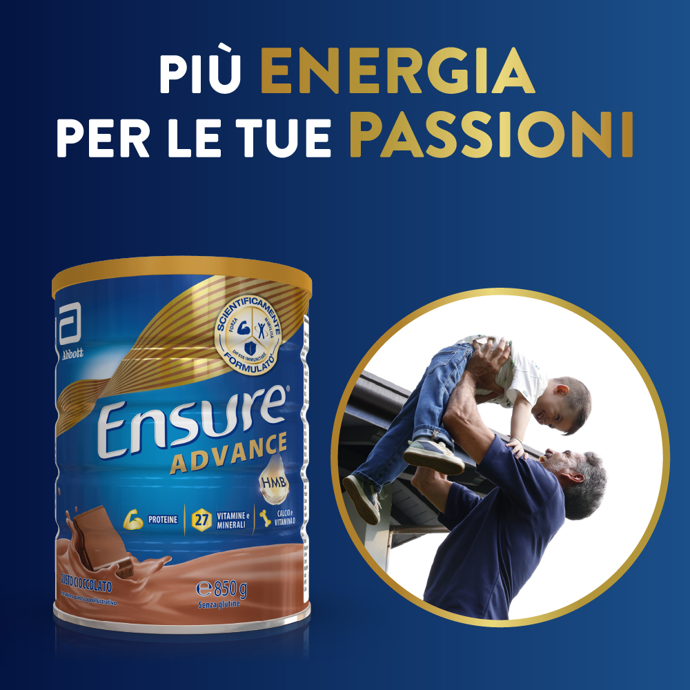 Ensure® Advance Integratore in polvere forza & energia 850g Cioccolato