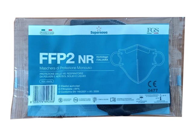 SUPERNOVA MASCHERINA FFP2 NERO