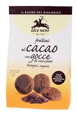 Alce Nero Frollini al Cacao Con Gocce di Cioccolato Biologici 300 g