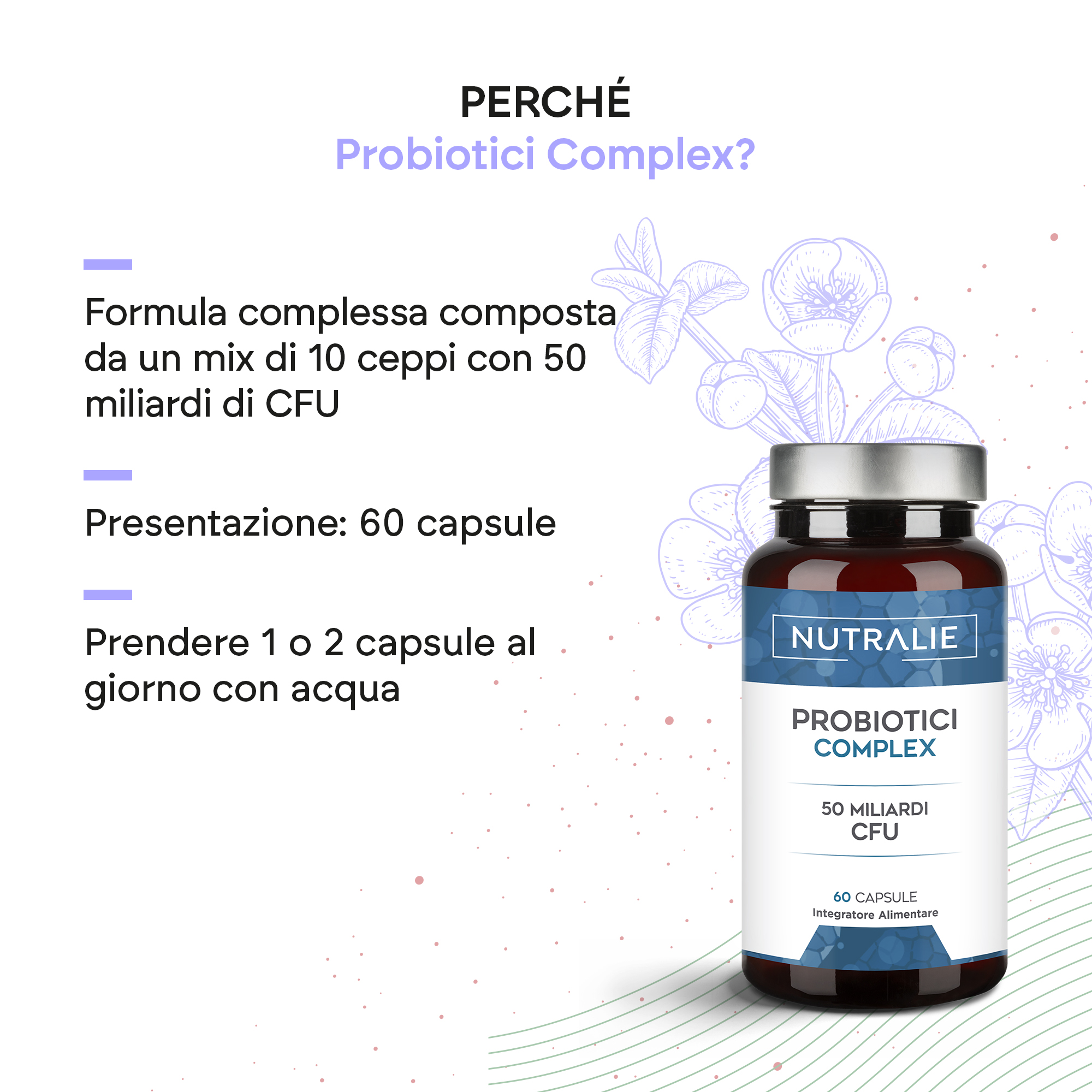 Nutralie Biprotics Complex 60 Capsule - Integratore Di Probiotici