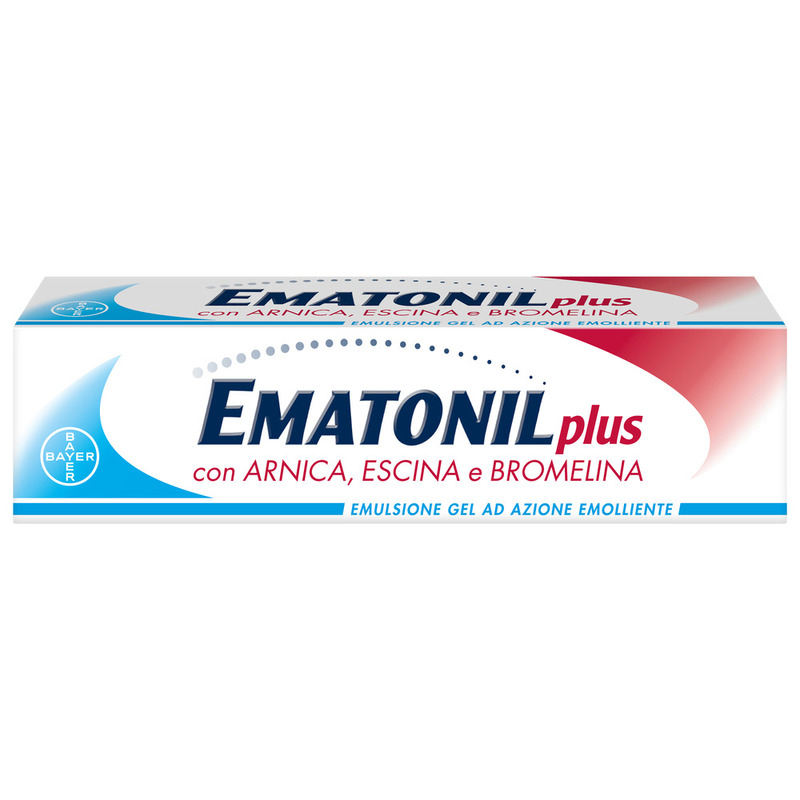 Ematonil Plus, Emulsione Gel, Crema per Ematomi, Lividi e Contusioni con Arnica, Escina, Bromelina e Mentolo, dai 3 anni di età, Tubo da 50 ml