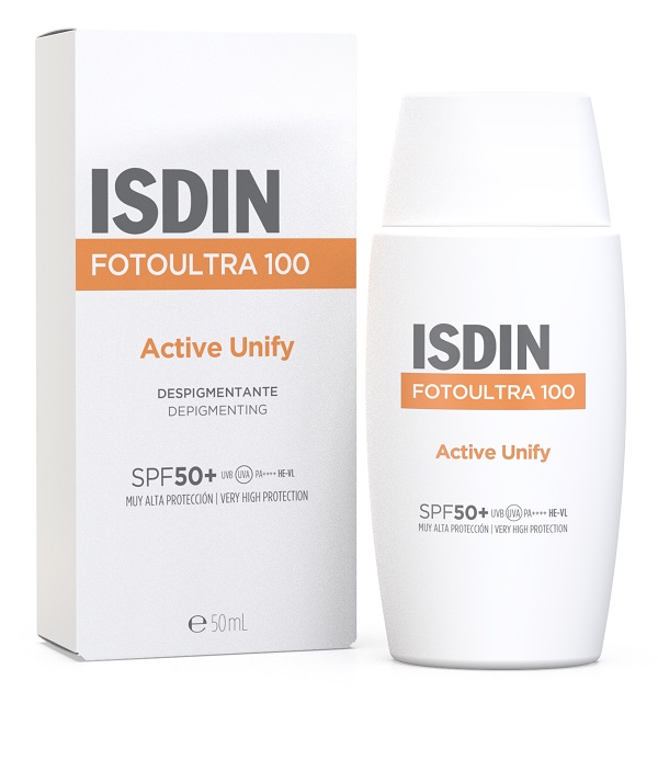 Isdin - Fotoultra 100 Active Unify SPF 50+ - Protezione Solare Viso 50 ml