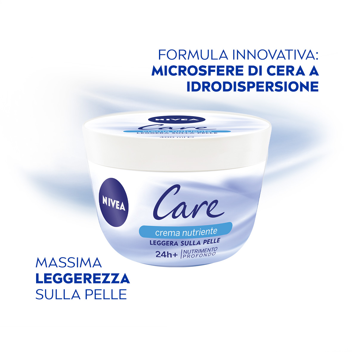 Nivea Care Crema Nutriente 200 ml, Crema idratante corpo, viso e mani per un nutrimento profondo 24h