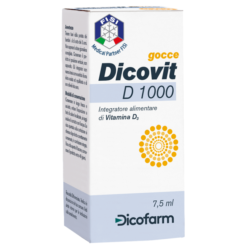 Dicovit D  1000 Gocce Integratore di Vitamina D 7,5 ml