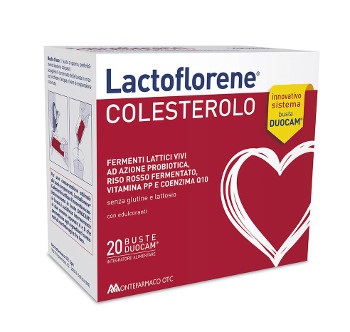 Lactoflorene Colesterolo - Integratore di Fermenti Lattici e Riso Rosso - 20 Bustine