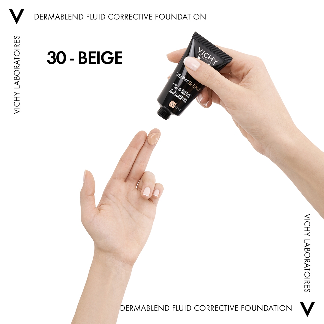 Vichy Dermablend Fondotinta Correttore Fluido 16h tonalità 30 - 30 ml correttore fino a 16 ore